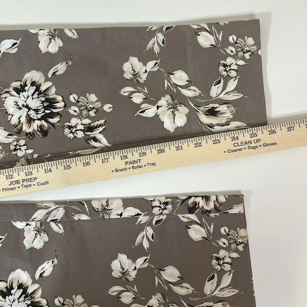 J.JILL Floral Print Pull-On Pants Sz 10 Taupe Neutral Stretch Ankle‎ Trousers - Picture 7 of 10
